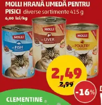 Penny Molli hrană umedă pentru pisici 415g Ofertă