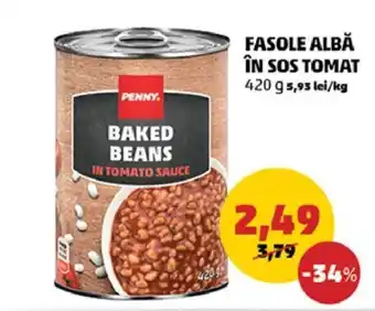 Penny Penny fasole albă în sos tomat 420g Ofertă