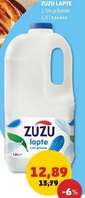 Penny Zuzu lapte 1.5% grăsime 1.8l Ofertă