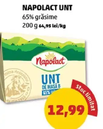 Penny Napolact unt 65% grăsime 200g Ofertă