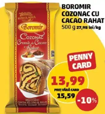 Penny Boromir cozanac cu cacao rahat 500g Ofertă