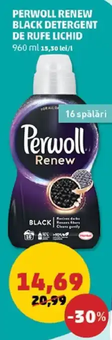 Penny Perwoll renew black detergent de rufe lichid 960ml Ofertă