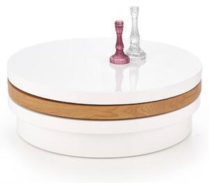Masa rotunda alba lemn michelle, ø80xh28 cm