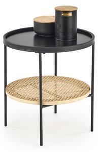 Masuta de cafea culoare negru / natural, glomma 45x45