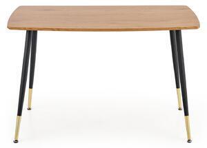 Masa tripolis, stejar auriu/negru, 120x70x76 cm