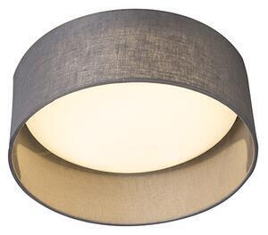 Lampă de tavan gri 28 cm incl. led - drum combi