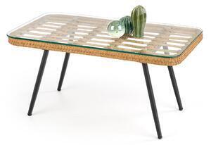 Masuta de cafea gardena negru/natural, 90x50x43 cm