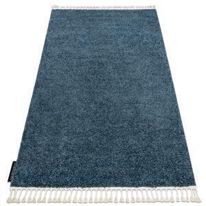 Covor berber 9000 albastru franjuri shaggy