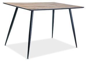 Favi Mese din lemn remus, nuc/negru, 120x80x75 Ofertă