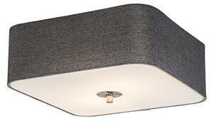Plafoniera patrata gri 30 cm - drum deluxe iuta