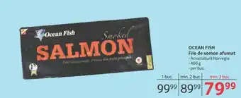 Ocean fish file de somon afumat 400g / per buc.