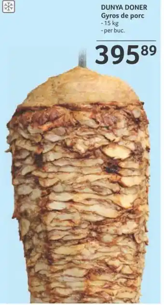 Selgros Dunya doner gyros de proc 15kg Ofertă