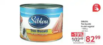 Selgros Siblou ton bucăți în ulei vegetal 1880g / per buc. Ofertă