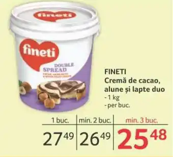 Selgros Fineti cremă de cacao, alune și lapte duo 1kg / per buc. Ofertă
