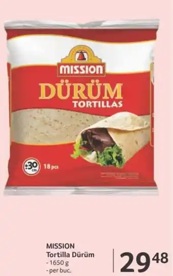 Selgros Mission tortilla dürüm 1650g / per buc. Ofertă