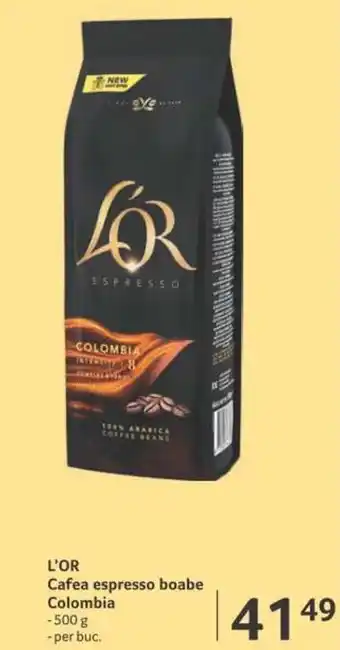 Selgros L'or cafea espresso boabe colombia 500g / per buc. Ofertă