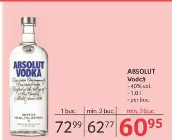 Selgros Absolut vodcă 1l / per buc. Ofertă