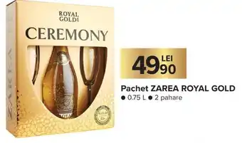 Carrefour Market Zarea pachet royal gold 0.75l 2 pahare Ofertă