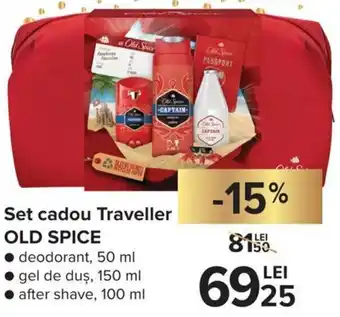 Old spice set cadou traveller deodorant 50ml gel de duș 150ml after shave 100ml