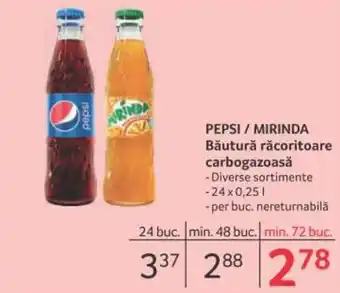 Pepsi / mirinda băutură răcoritoare carbogazoasă 24 x 0,25l / per buc.