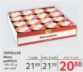 Selgros Topseller miere polifloră 48 x 20g / per cutie Ofertă