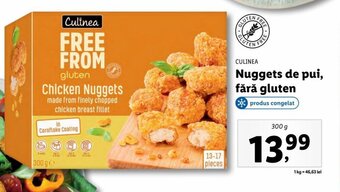Lidl Culinea nuggets de pui fără gluten 300g Ofertă