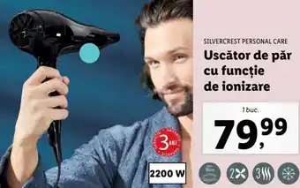 Silvercrest personal care uscător de păr cu funție de ionizare 2200w 1 buc.