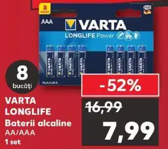 Kaufland Varta longlife baterii alcaline 1 set Ofertă