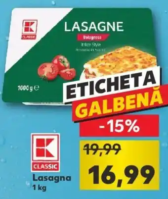 Kaufland Lasagna 1kg Ofertă