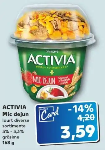 Kaufland Danone activia mic dejun 168g Ofertă