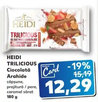 Kaufland Heidi trilicious ciocolată arahide 180g Ofertă