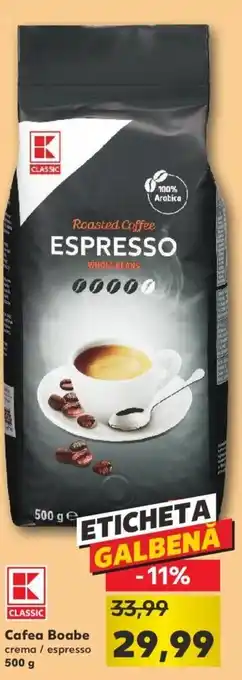 Kaufland Cafea boabe 500g Ofertă