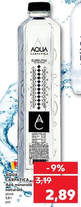Kaufland Aqua carpatica apă minerală naturală 1,5l Ofertă