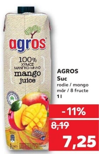 Kaufland Agros suc 1l Ofertă