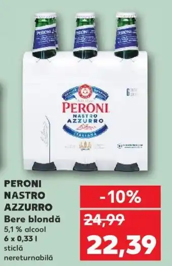 Kaufland Peroni nastro azzurro bere blondă 6 x 0,33l Ofertă