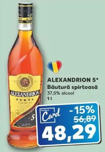 Kaufland Alexandrion 5* băutură spirtoasă 37,5%1l Ofertă