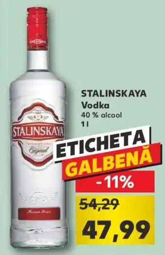 Kaufland Stalinskaya vodka 40% 1l Ofertă