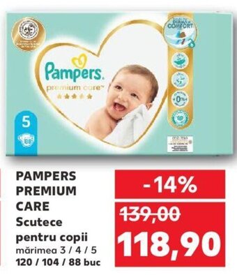Kaufland Pampers premium care scutece pentru copii 120 / 104 / 88 buc Ofertă