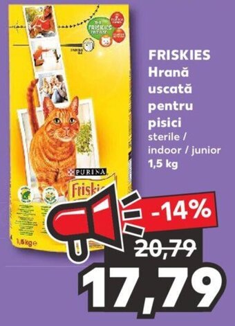 Kaufland Friskies hrană uscată pentru pisici 1,5kg Ofertă