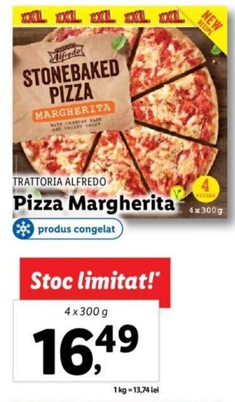 Lidl Trattoria alfredo pizza margherita 4 x 300g Ofertă