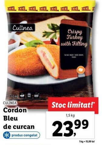 Lidl Culinea cordon bleu de curcan 1.5kg Ofertă