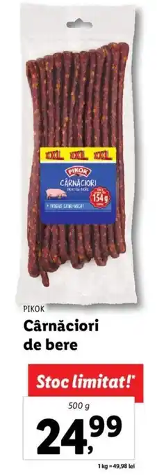 Lidl Pikok cărnăciori de bere 500g Ofertă