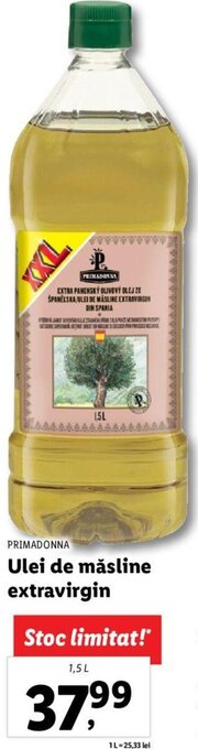 Lidl Primadonna ulei de măsline extravirgin 1.5l Ofertă