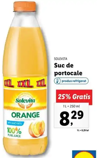 Lidl Solevita suc de portocale 1l + 250ml Ofertă