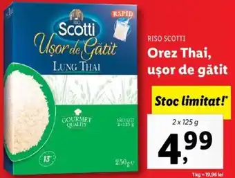 Lidl Riso scotti orez thai ușor de gătit 2 x 125g Ofertă