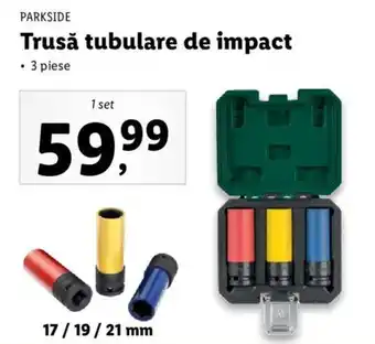 Lidl Parkside trusă tubulare de impact 3 piese 17 / 19 / 21 mm 1 set Ofertă