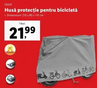 Lidl Crivit husă protecție pentru bicicletă 210 x 80 x 110 cm 1 buc Ofertă