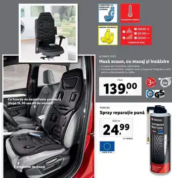 Ultimate speed husă scaun cu masaj și încălzire 4 treote de intensitate selectabile include allimentatot 1 buc