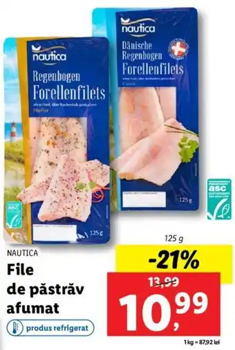 Lidl Nautica file de păstrăv afumat 125 Ofertă