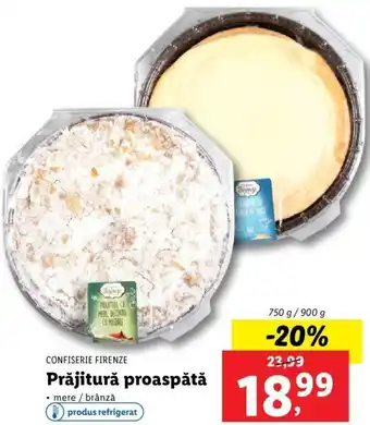 Lidl Confiserie firenze prăjitură proaspătă mere / brânză 750g / 900g Ofertă